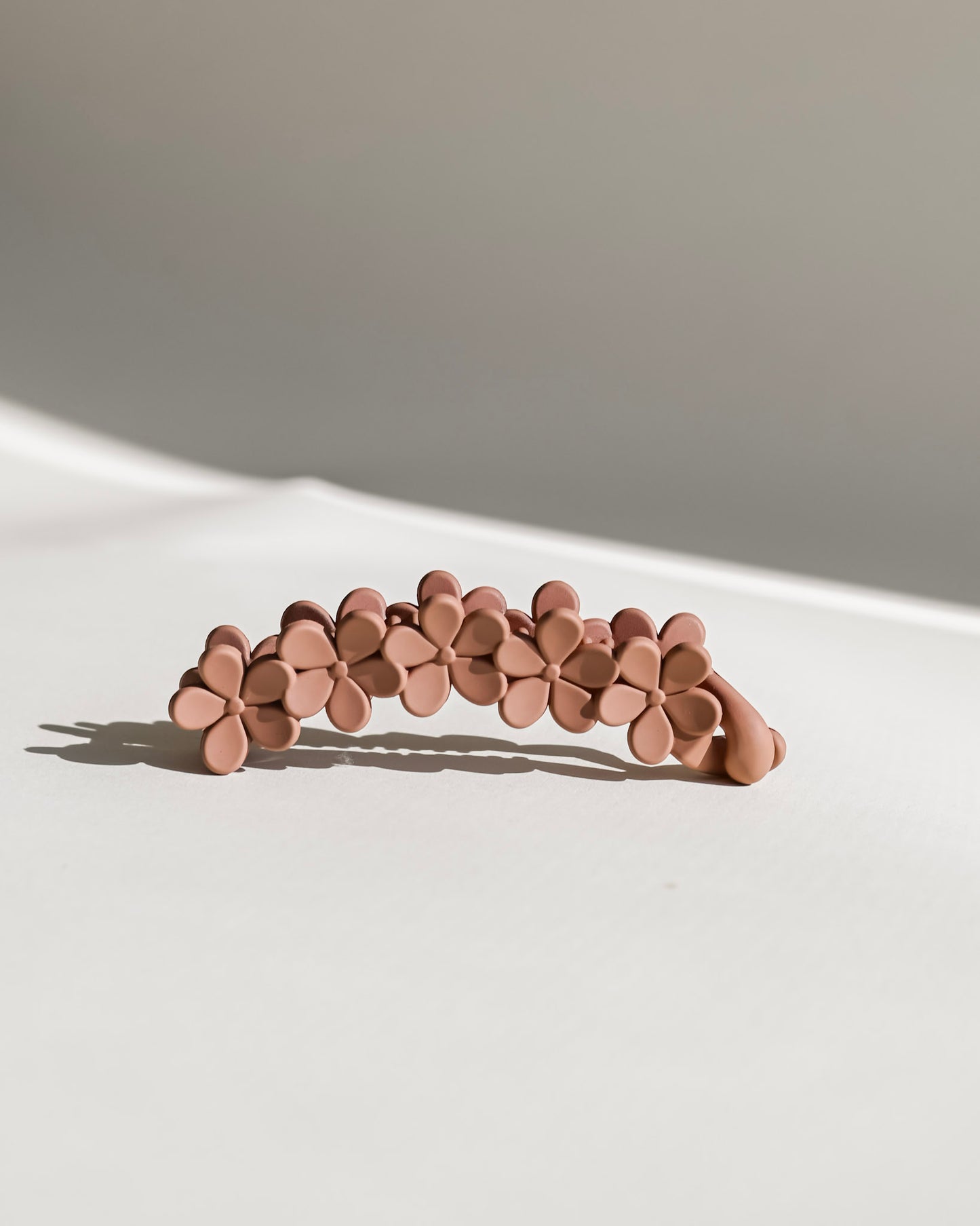 Nude Floral Banana Clip