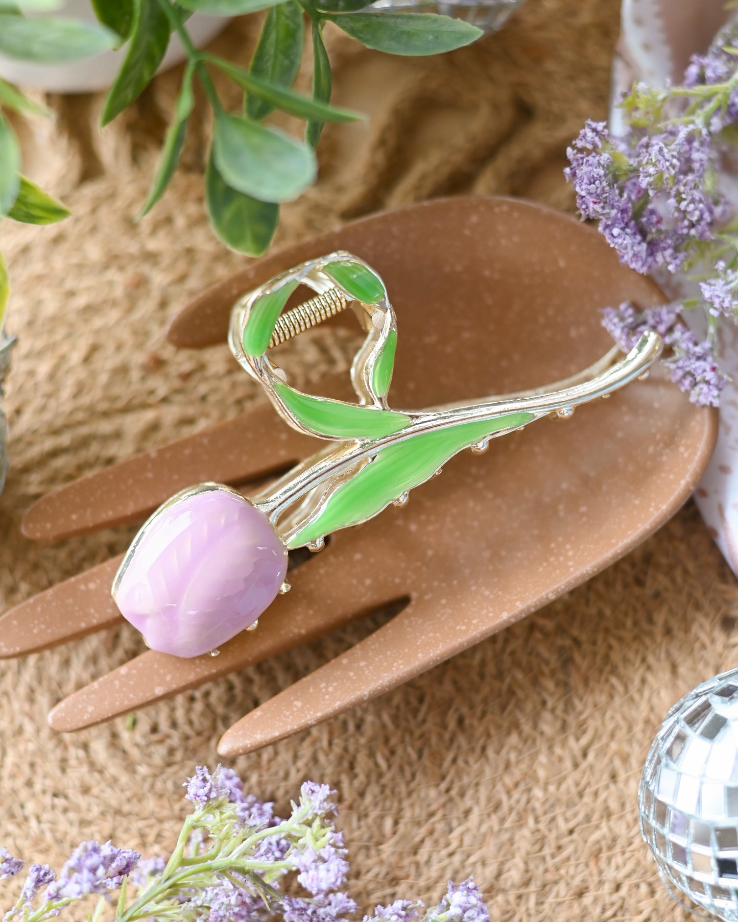 Alloy Metal Tulip Claw Clip