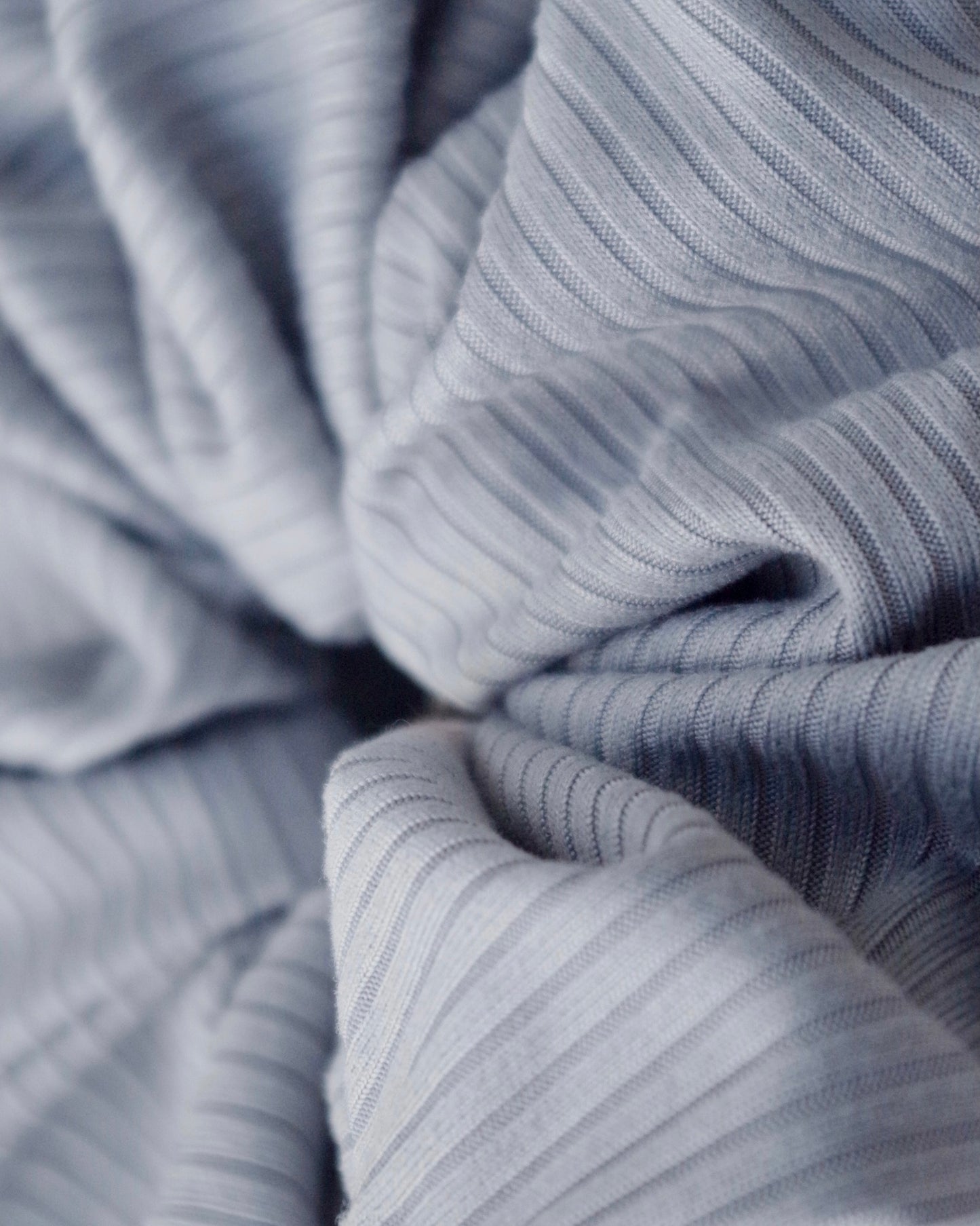 Grey Ribbed Knit Scrunchie