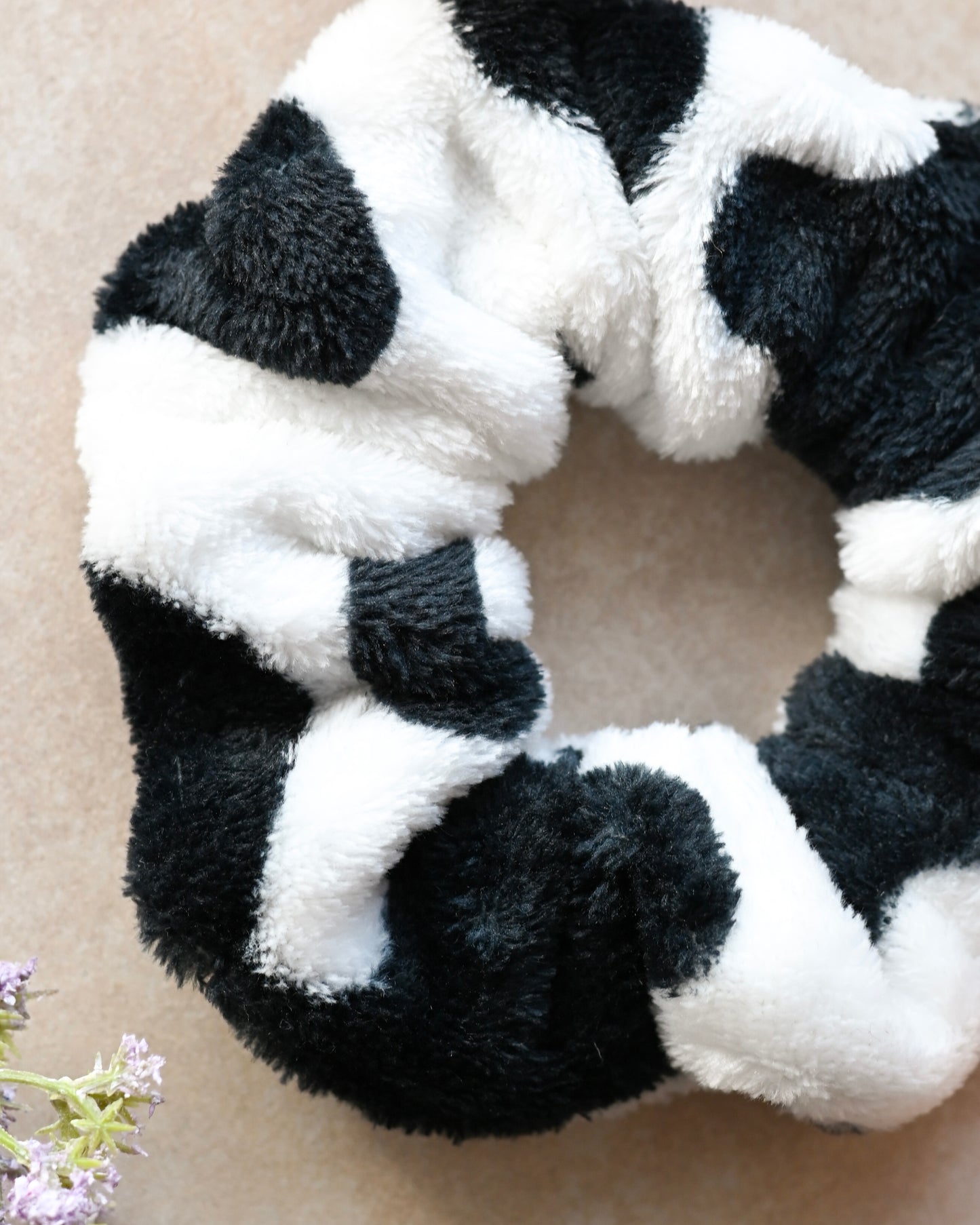 Fluffy Cow Scrunchie