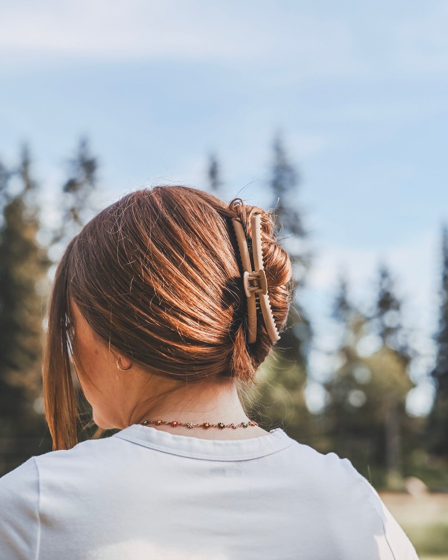 Brandy Tan Mega Hold Claw Clip