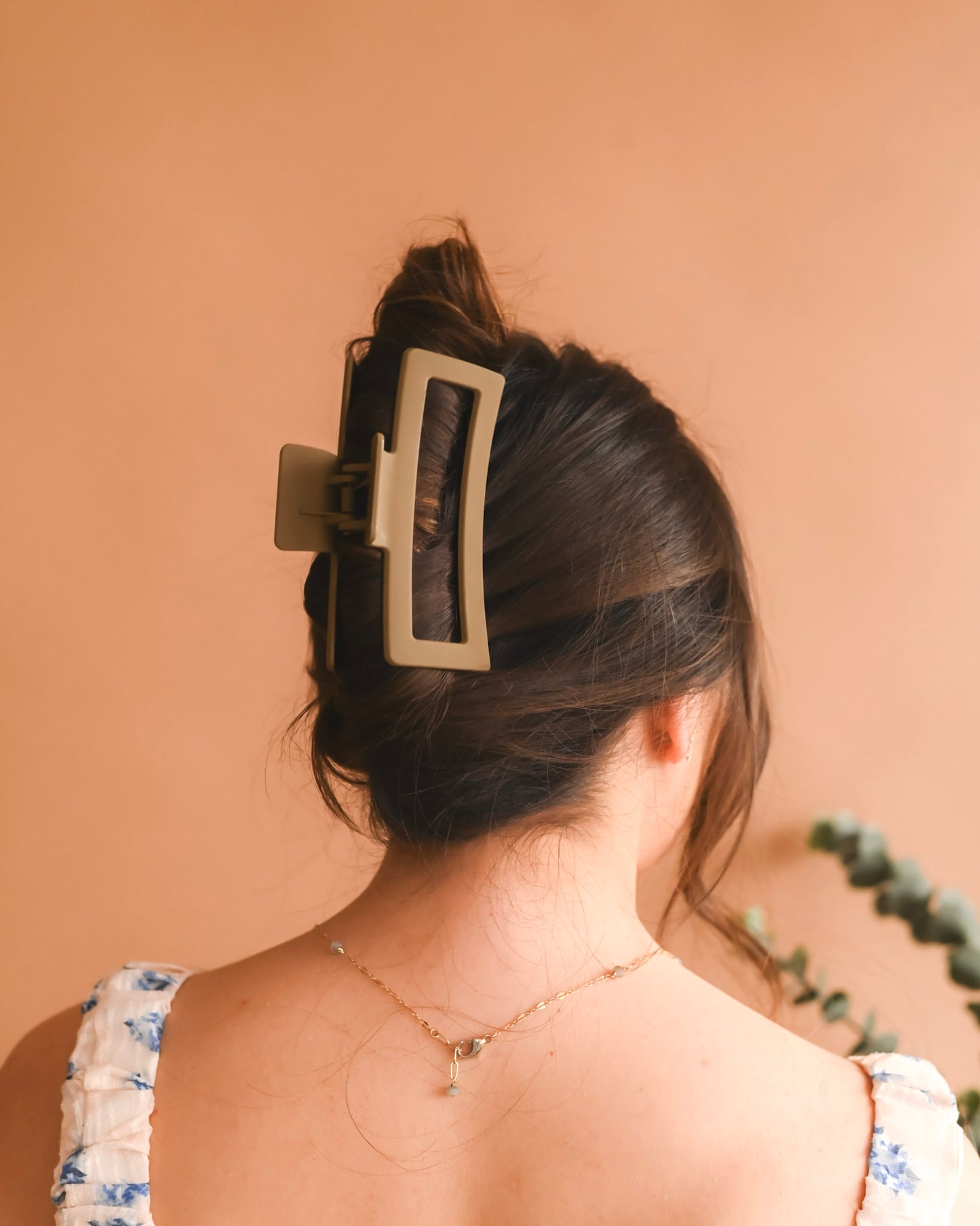 Brown Matte Jumbo Claw Clip