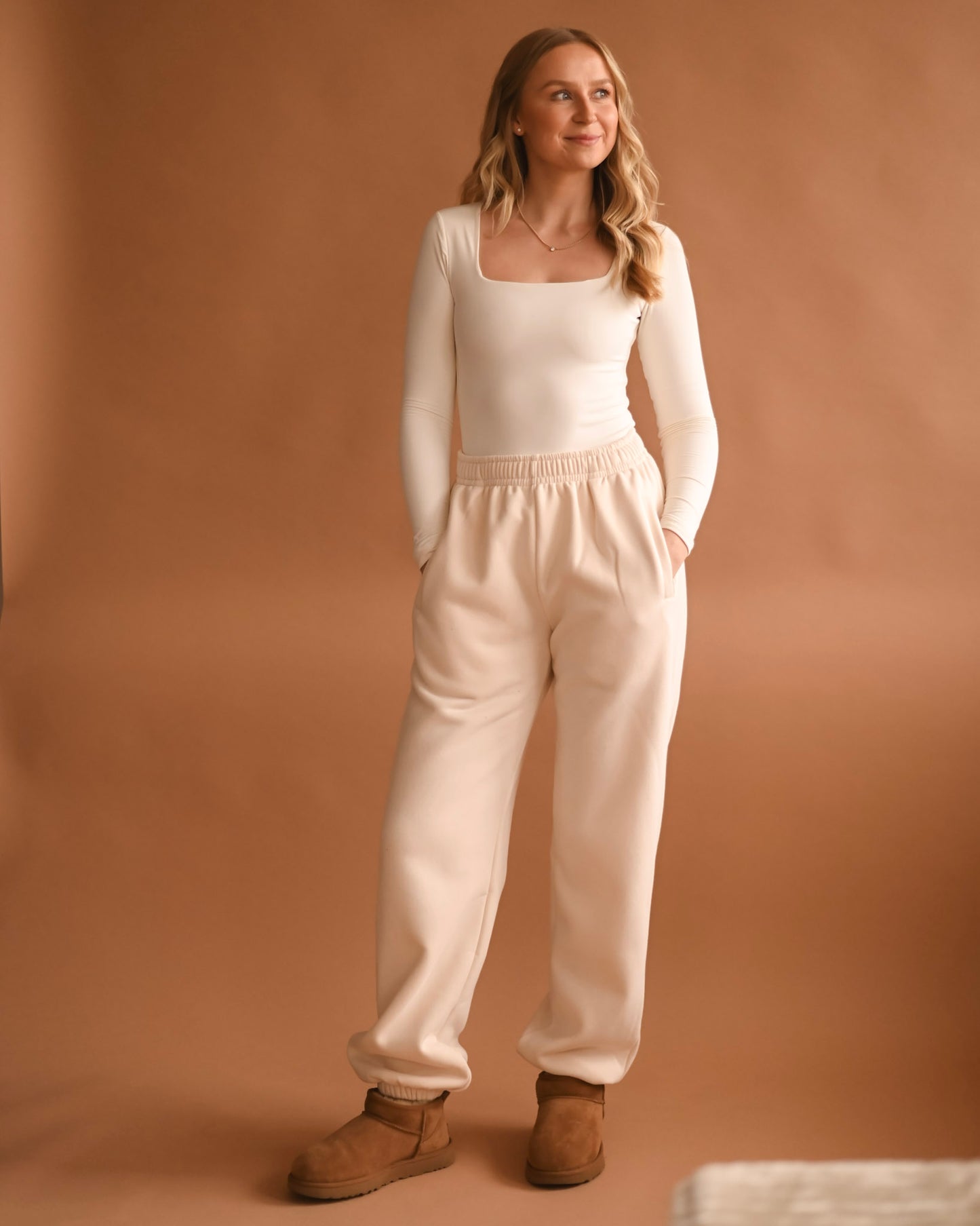 Cream Ultra Cozy Fleece // Sweatpants