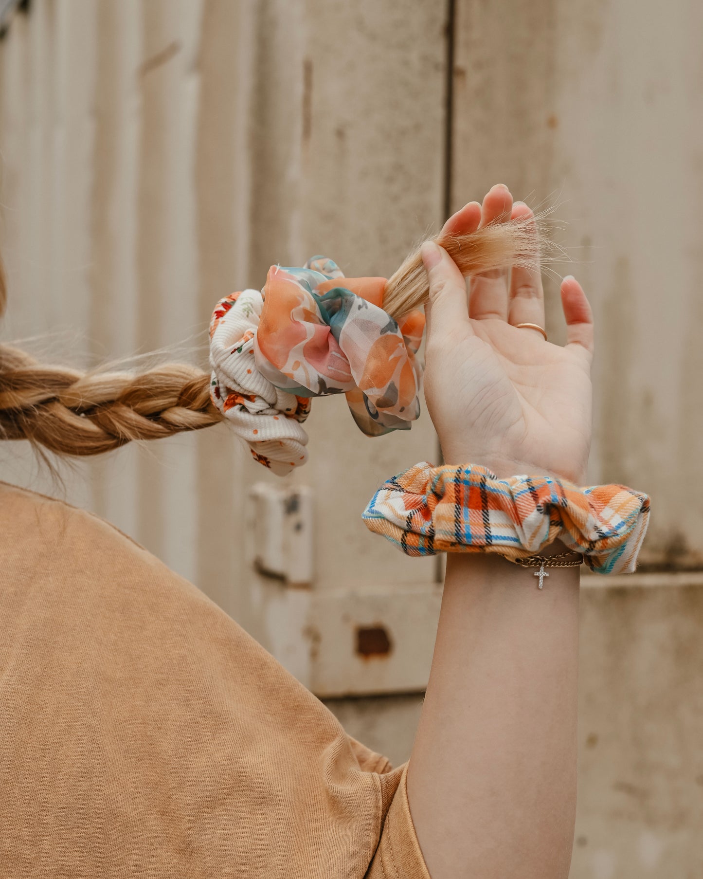 Flannel Fantasy Scrunchie Trio Set