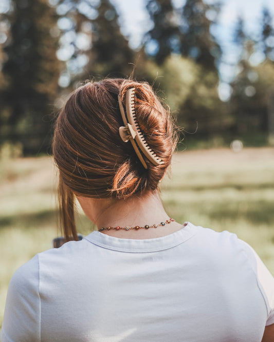 Brandy Tan Mega Hold Claw Clip