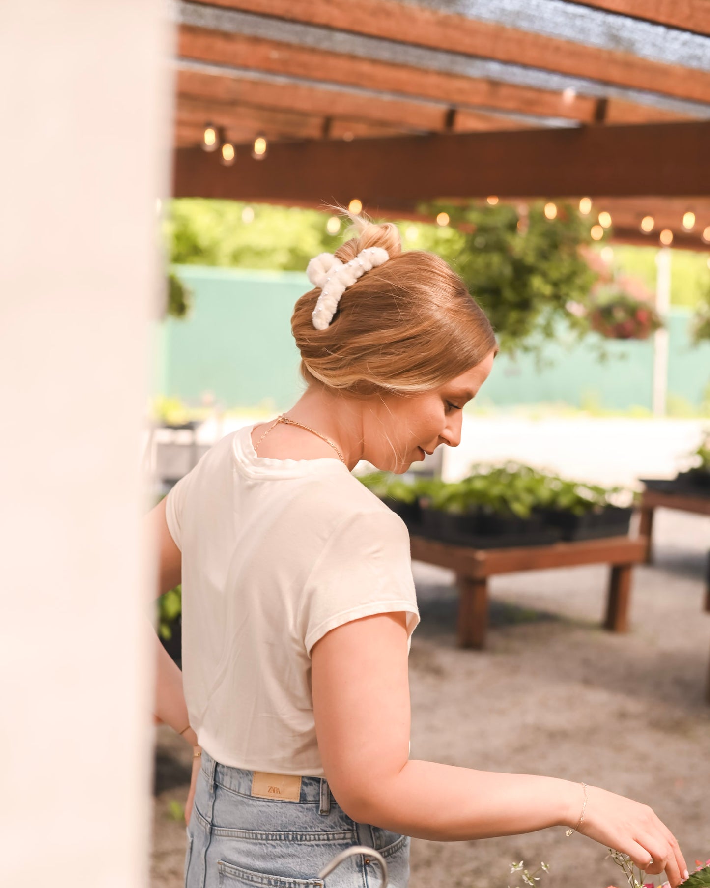 Plush & Pearls Claw Clip