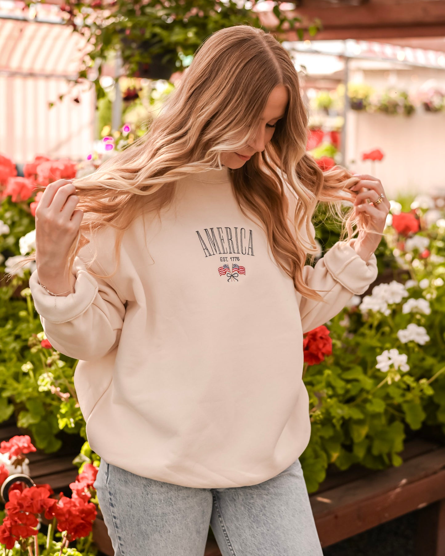 Miss Americana Embroidered Crew