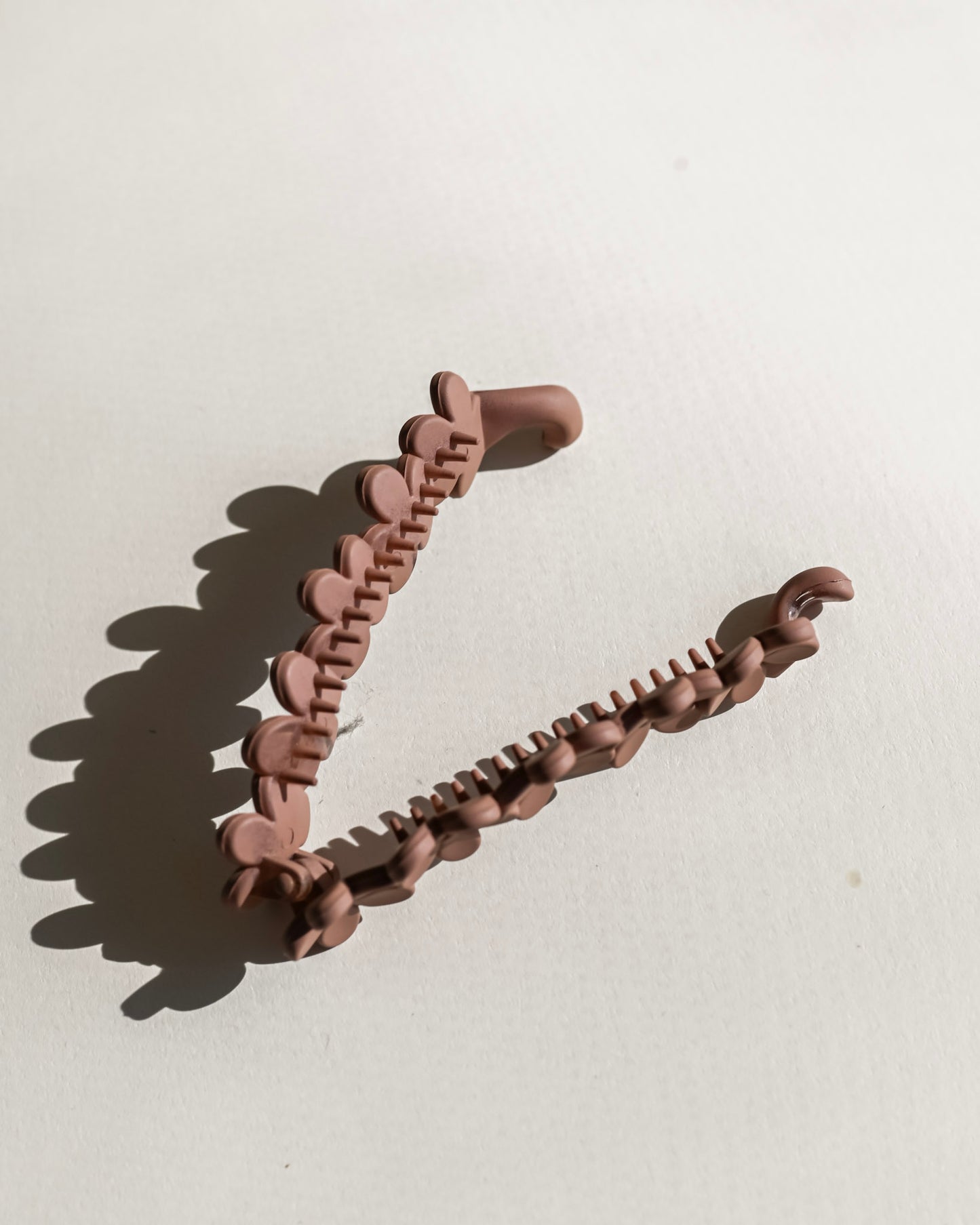 Nude Floral Banana Clip