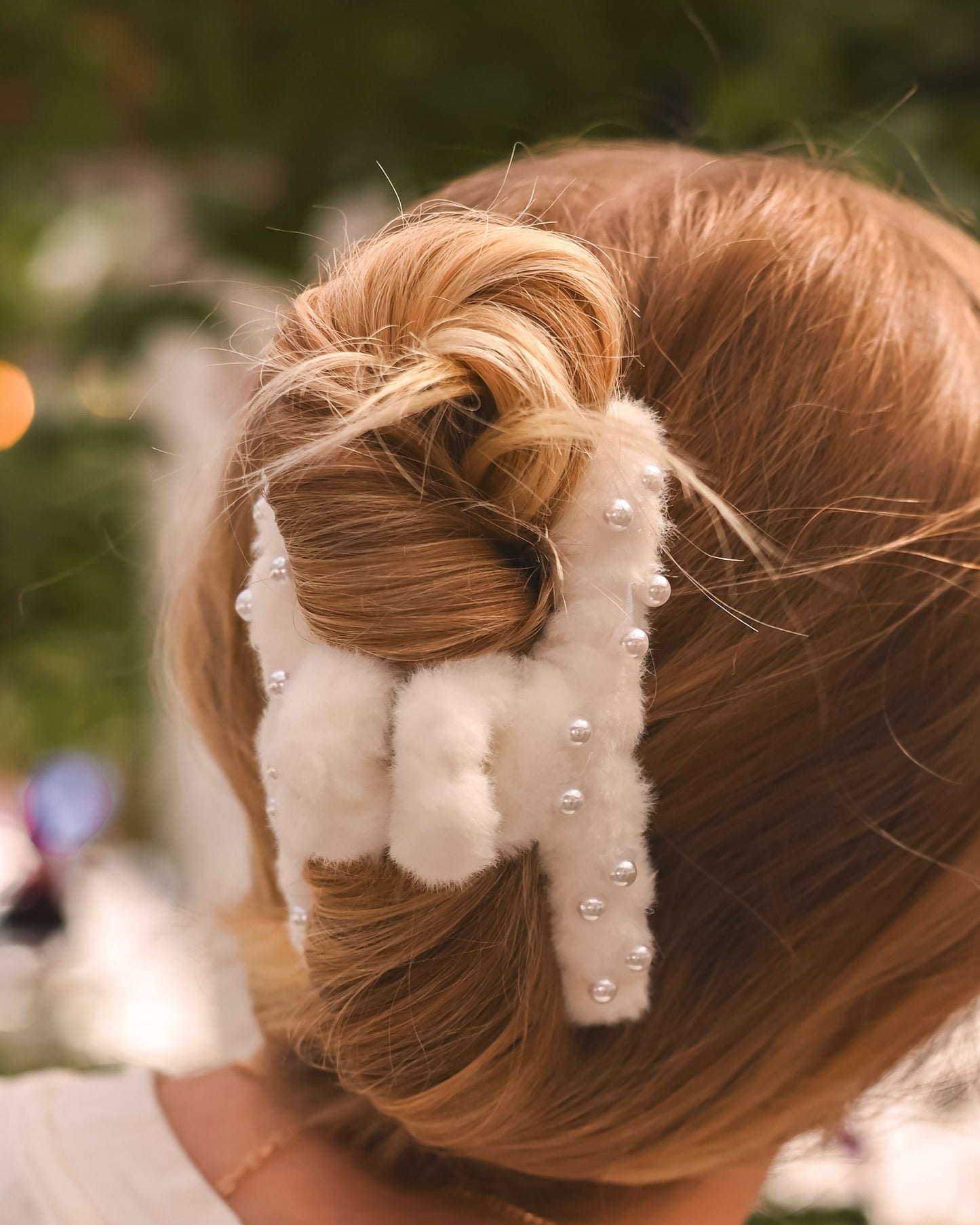 Plush & Pearls Claw Clip