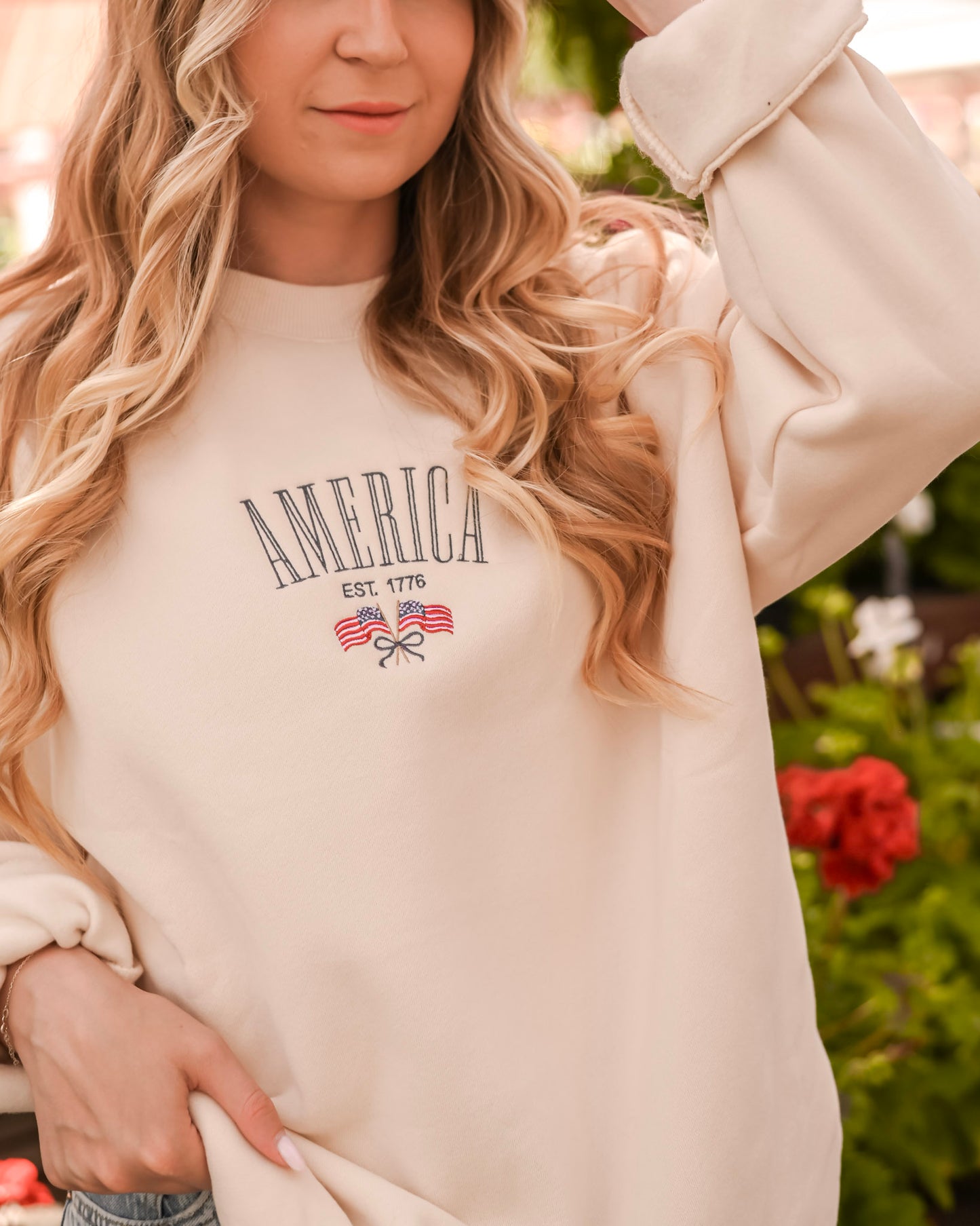 Miss Americana Embroidered Crew