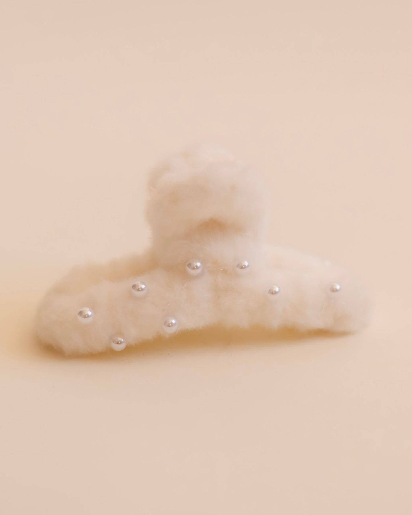 Plush & Pearls Claw Clip