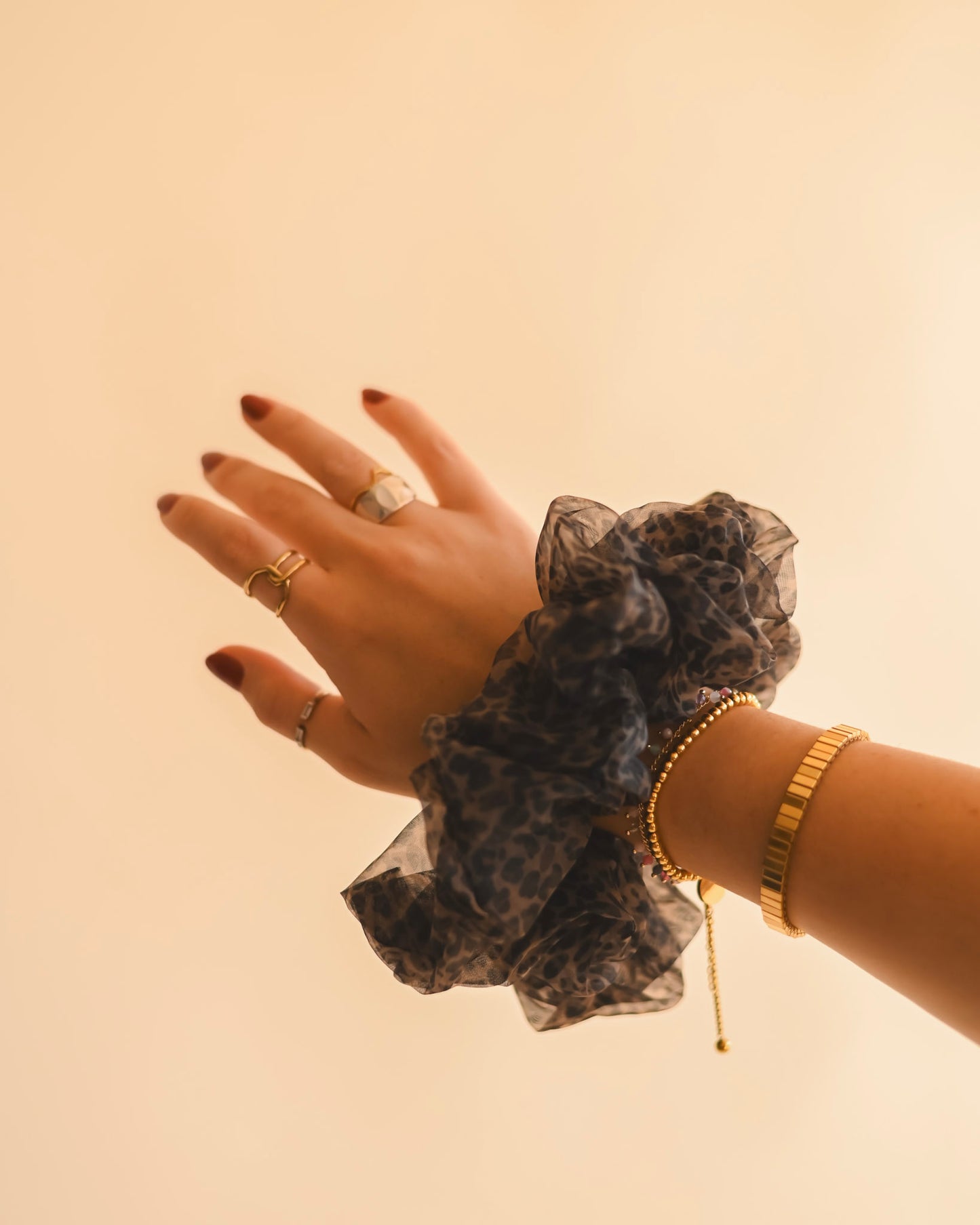 Midnight Leopard XL Scrunchie