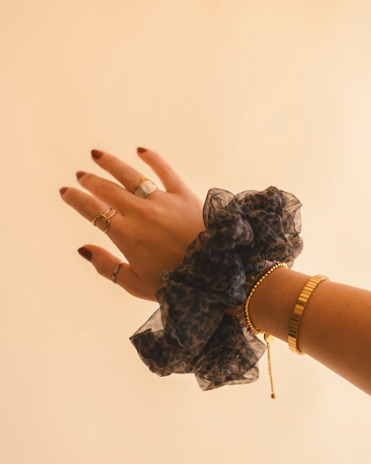 Midnight Leopard XL Scrunchie