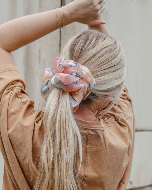 Pastel Watercolor XL Scrunchie