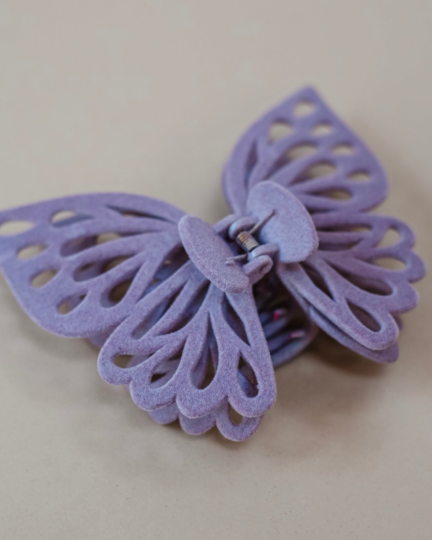 Velvet Jumbo Butterfly Hair Clip