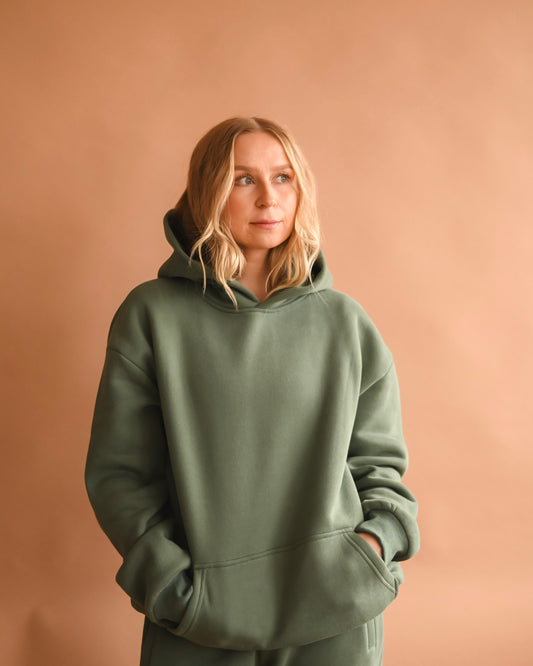 Hunter Green Ultra Cozy Fleece // Hoodie
