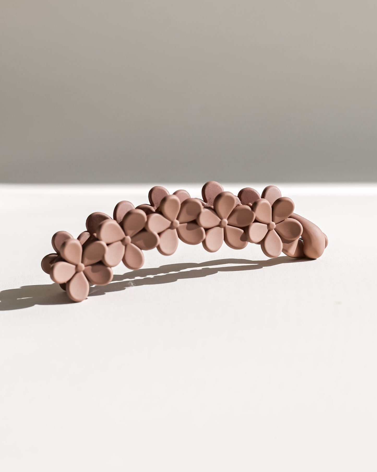 Nude Floral Banana Clip