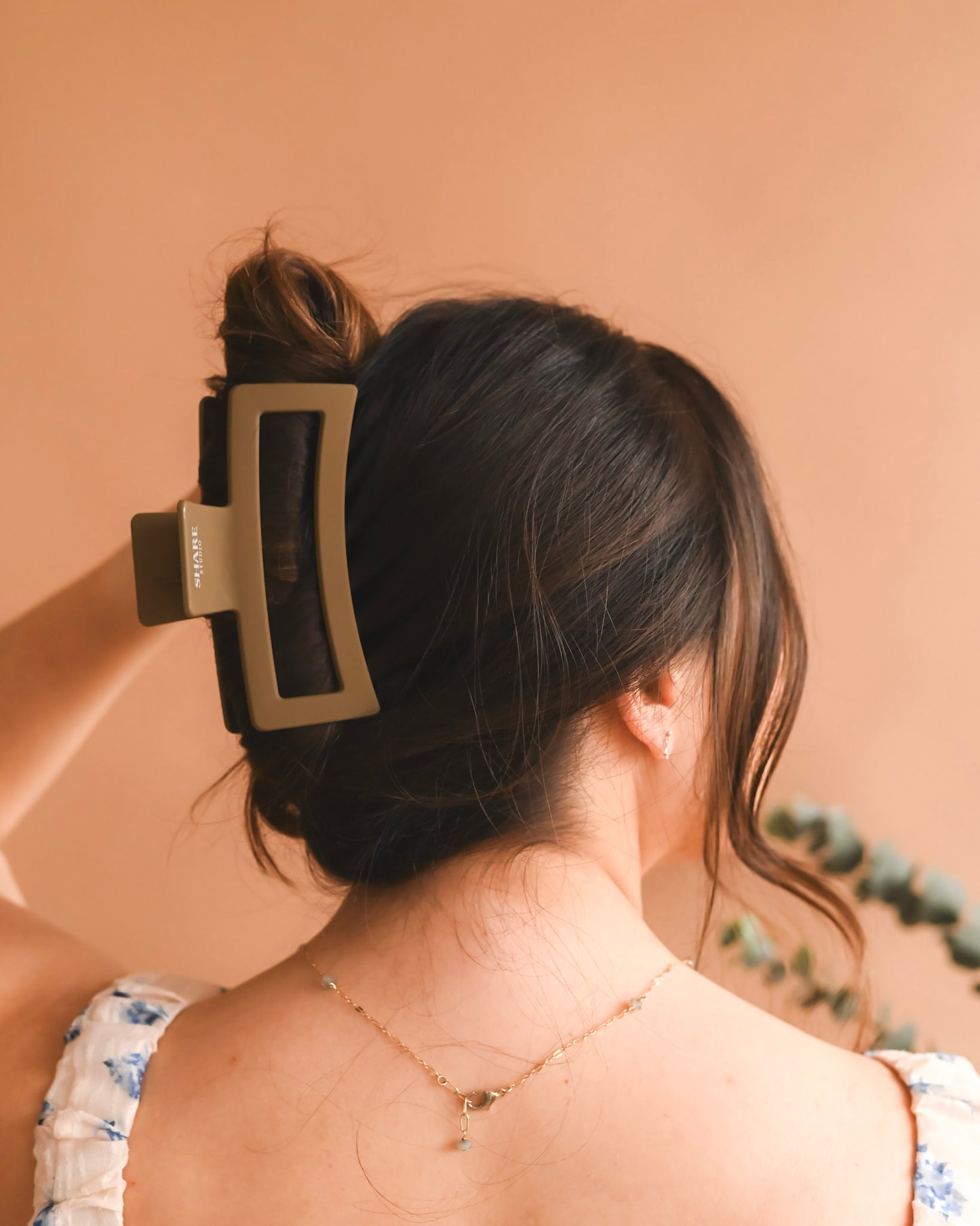 Brown Matte Jumbo Claw Clip