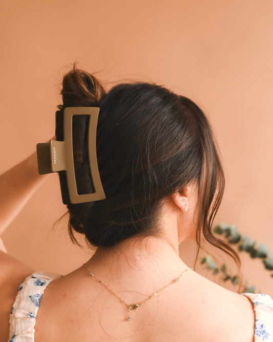 Brown Matte Jumbo Claw Clip