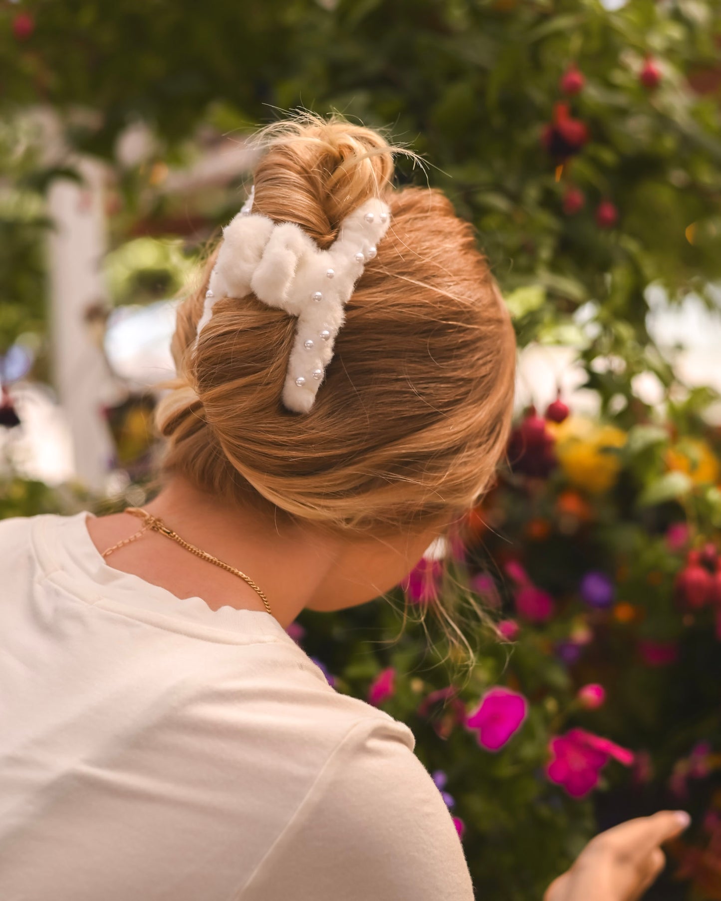 Plush & Pearls Claw Clip