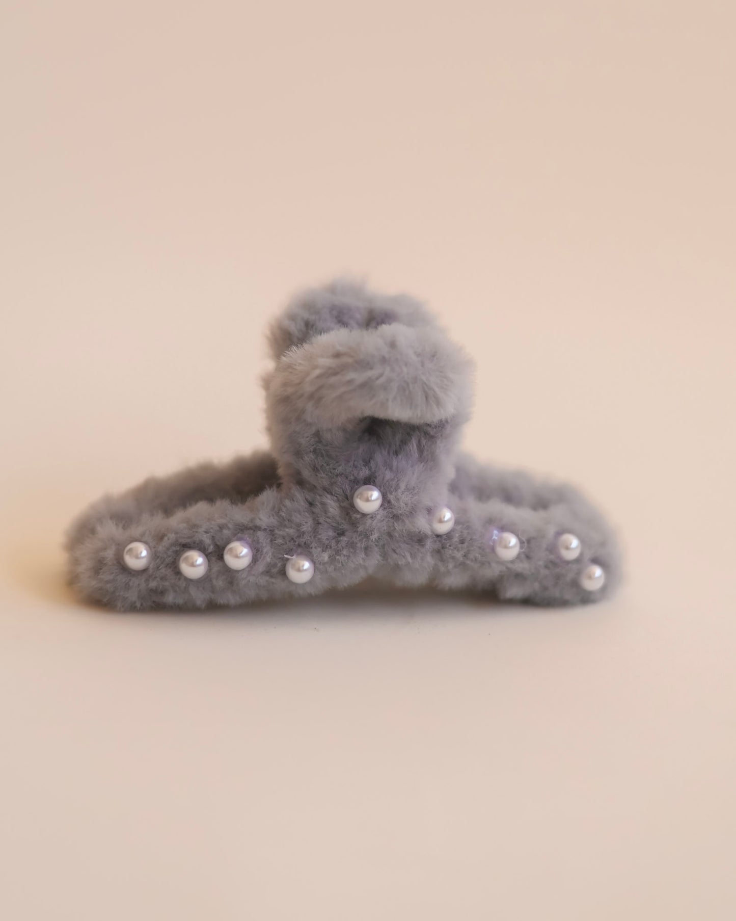 Plush & Pearls Claw Clip
