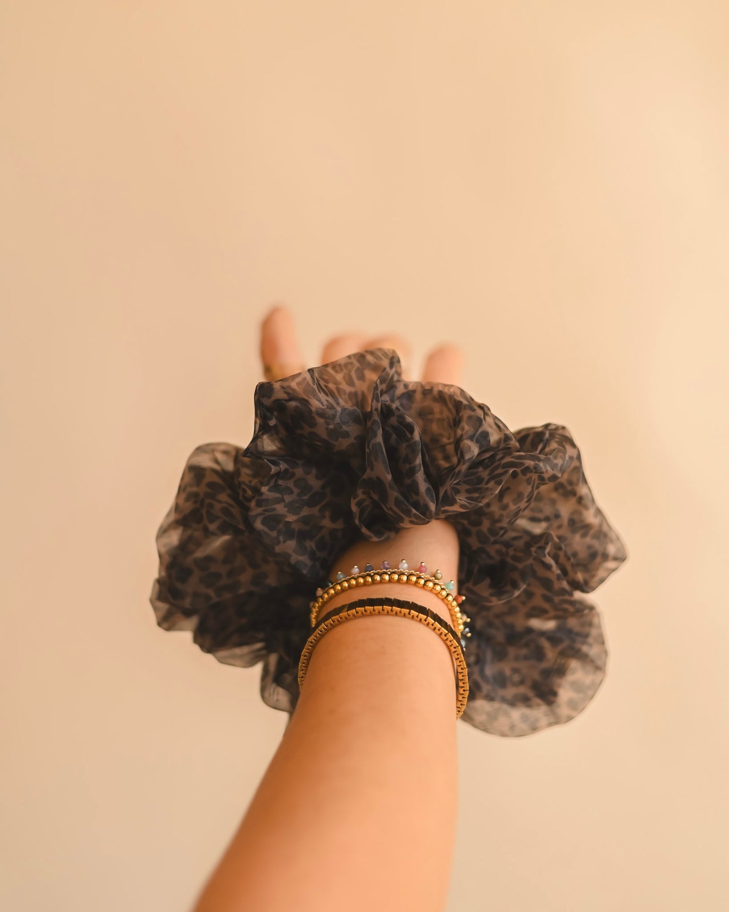 Midnight Leopard XL Scrunchie