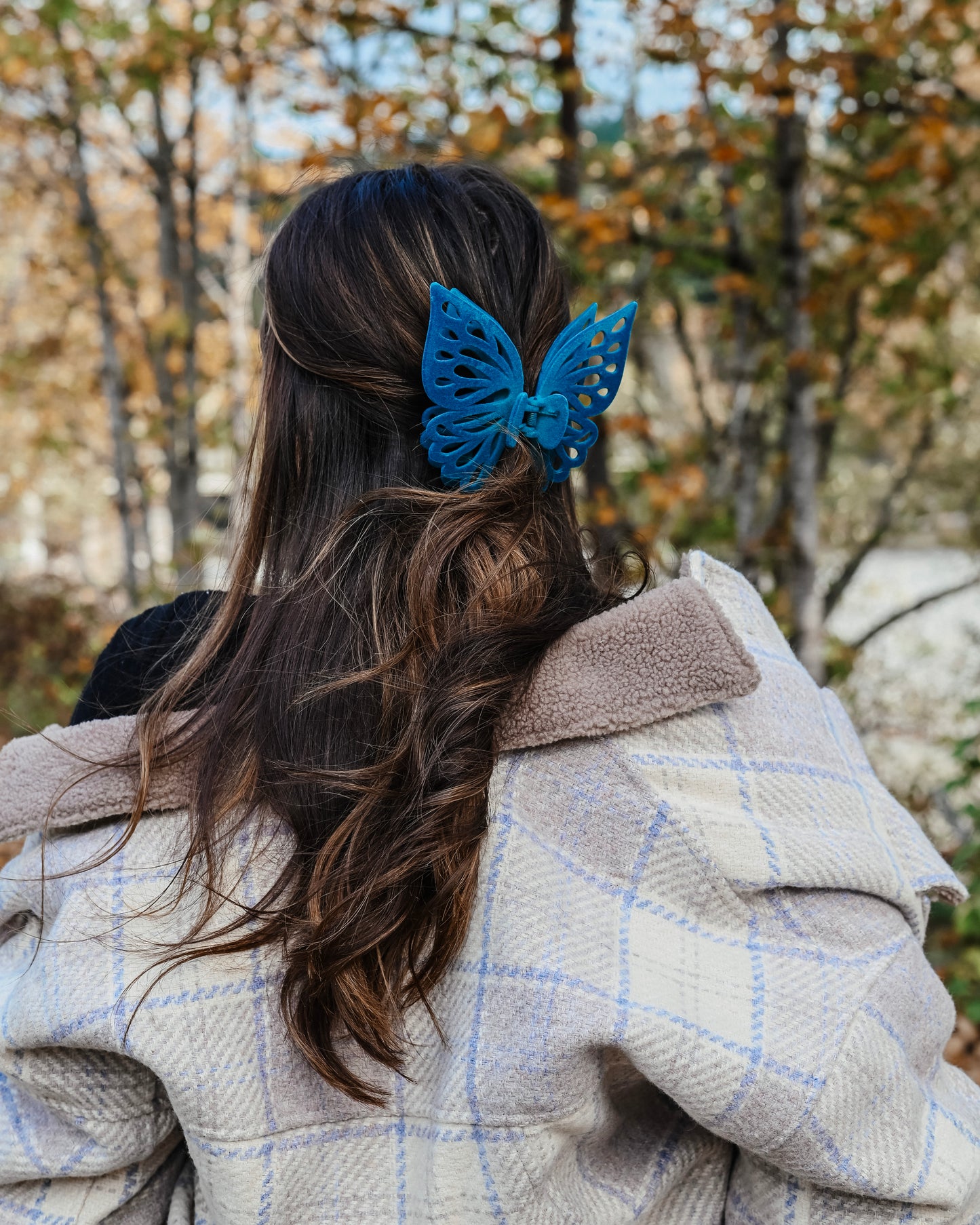 Velvet Jumbo Butterfly Hair Clip