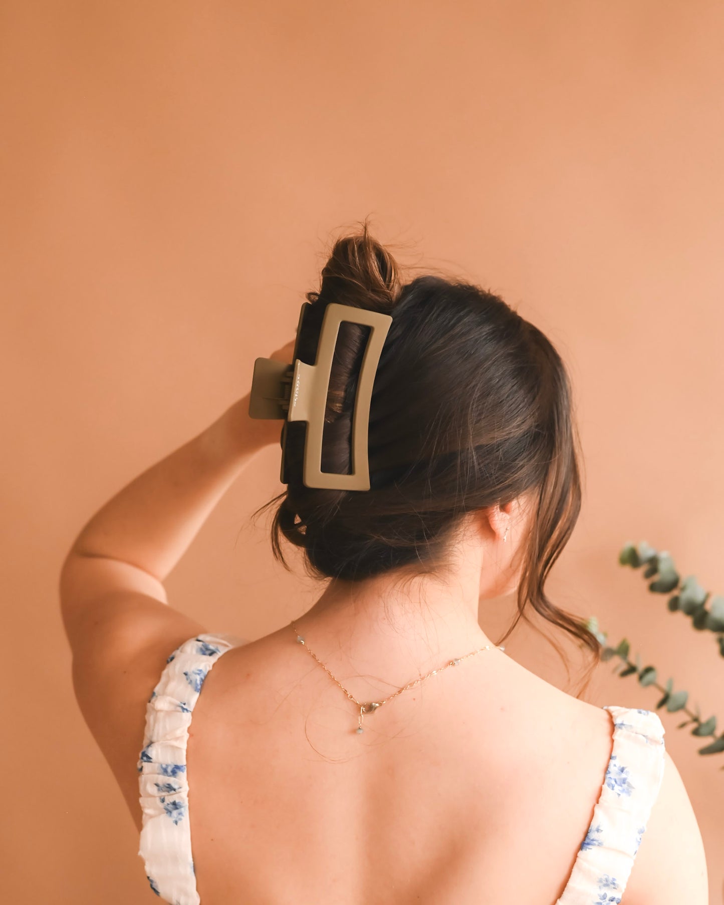 Brown Matte Jumbo Claw Clip