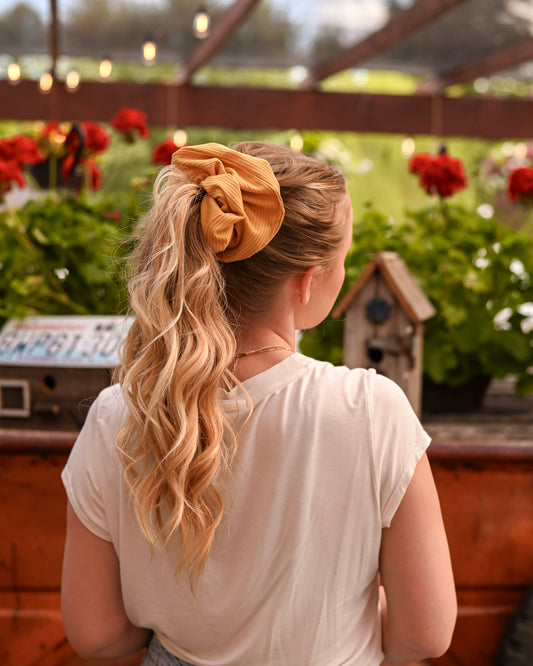 Pumpkin Ribbed XL Scrunchie