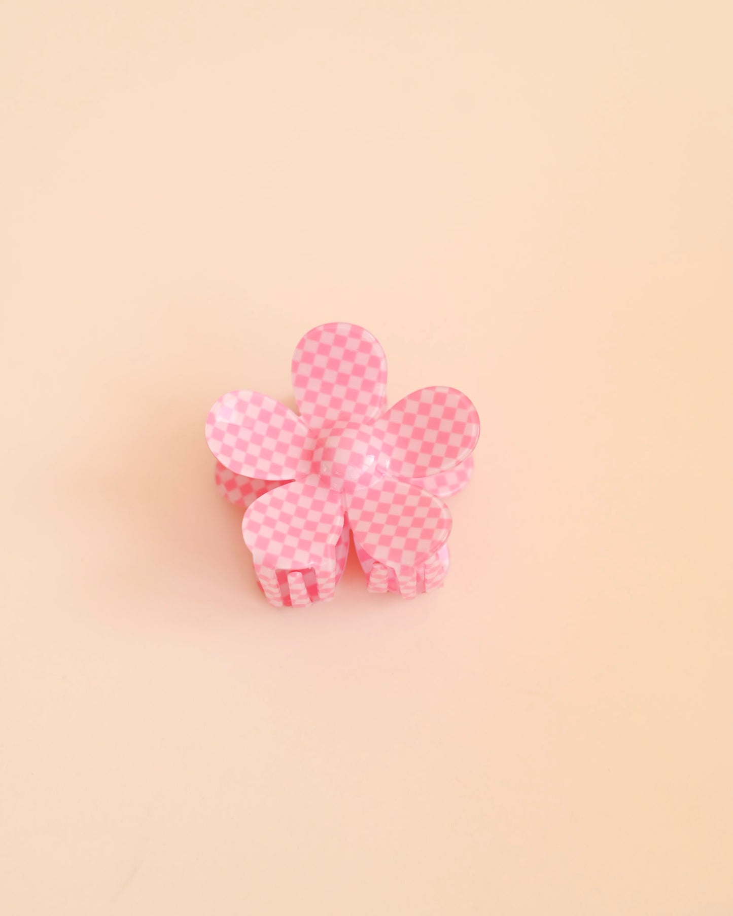 Checkered Daisy Claw Clip