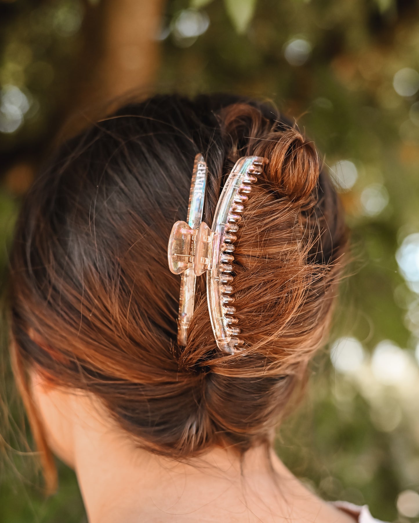 Peachy Iridescent Mega Hold Clip