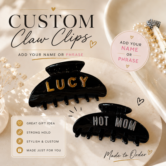 Custom Name Claw Clip