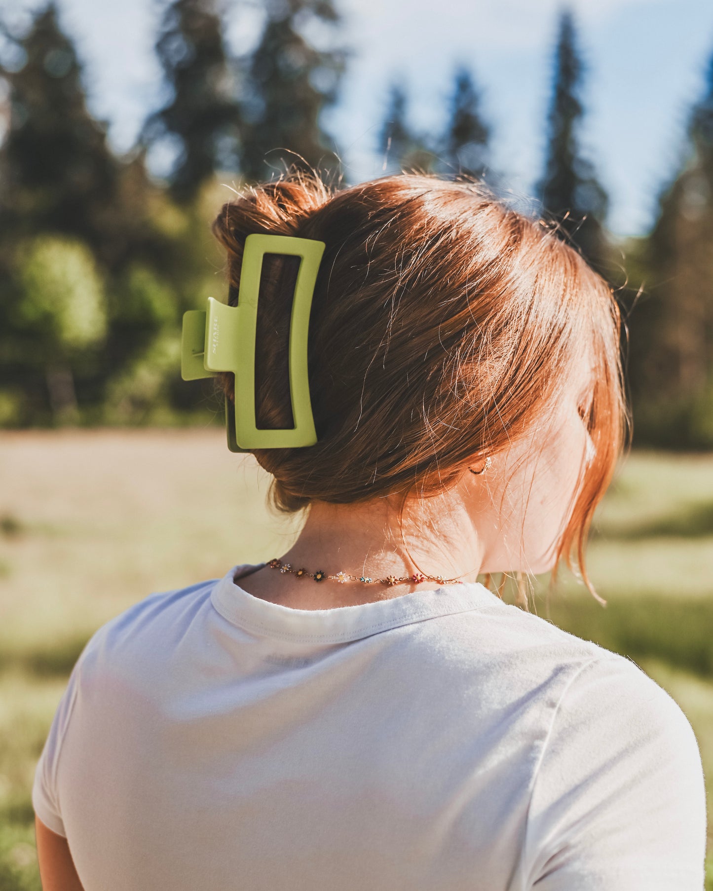 Green Matte Jumbo Claw Clip