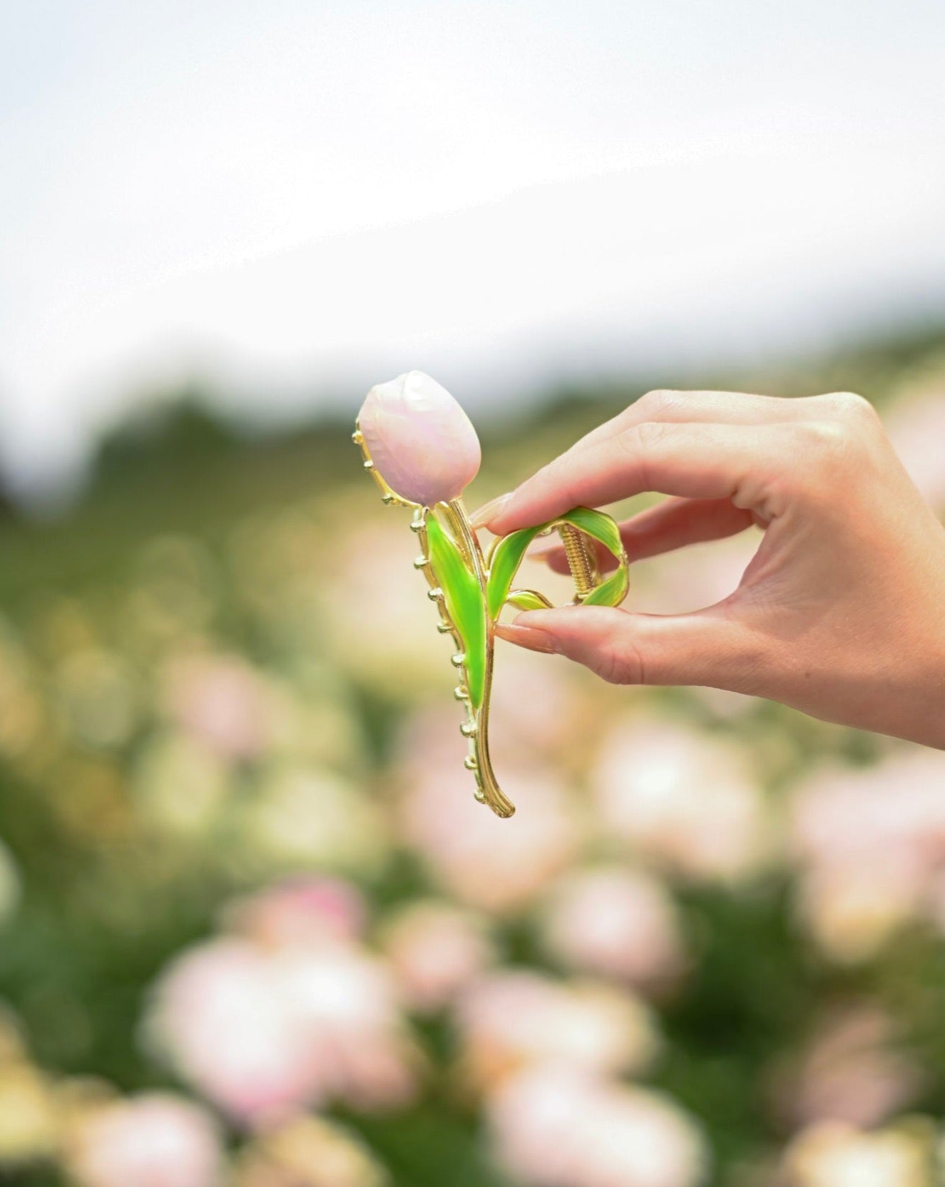 Alloy Metal Tulip Claw Clip