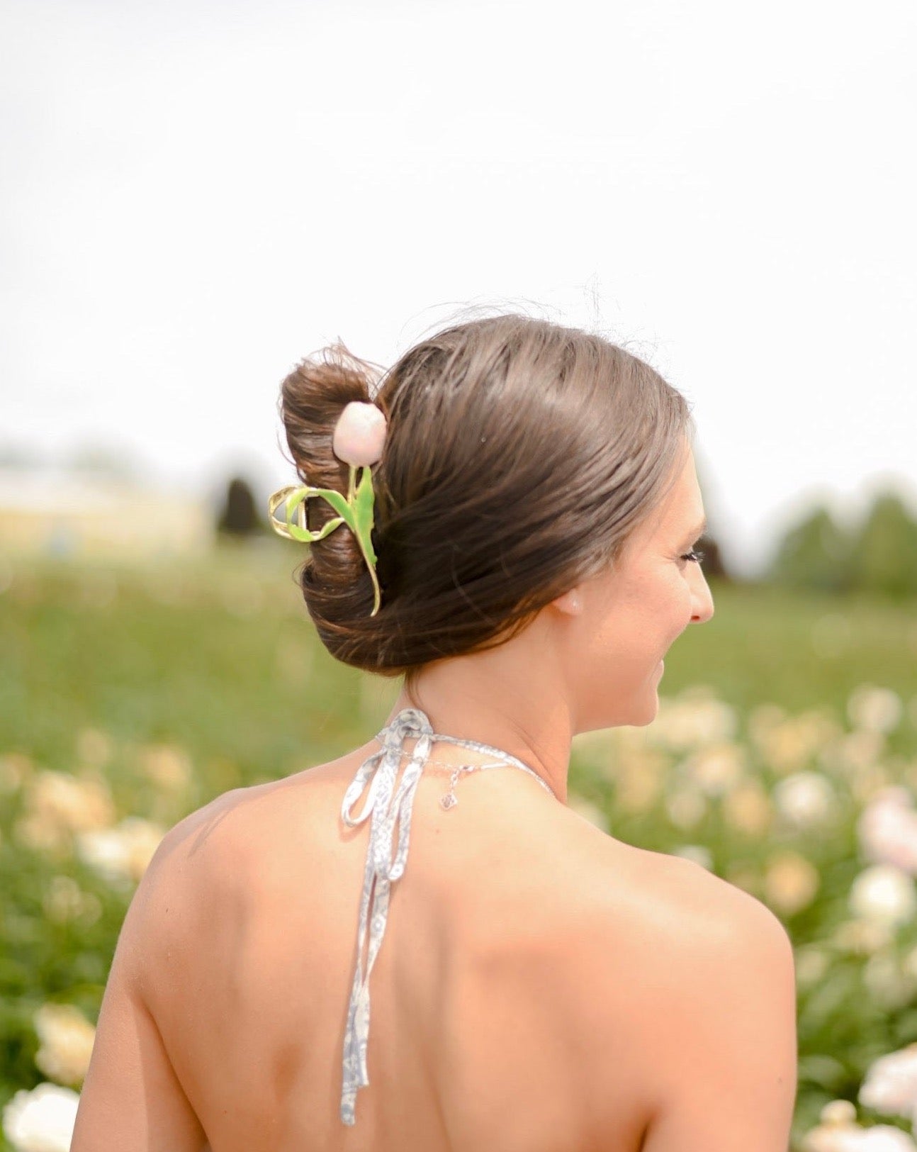 Alloy Metal Tulip Claw Clip