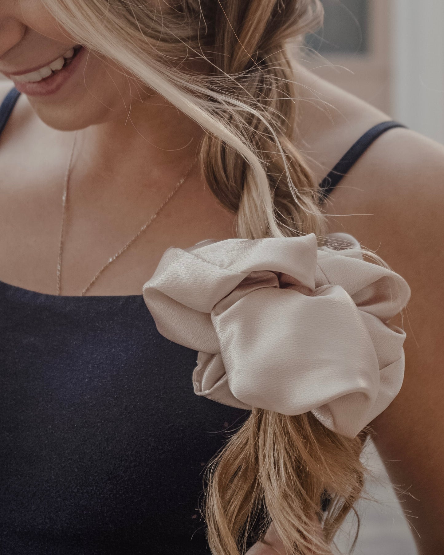 Champaign Satin XL Scrunchie