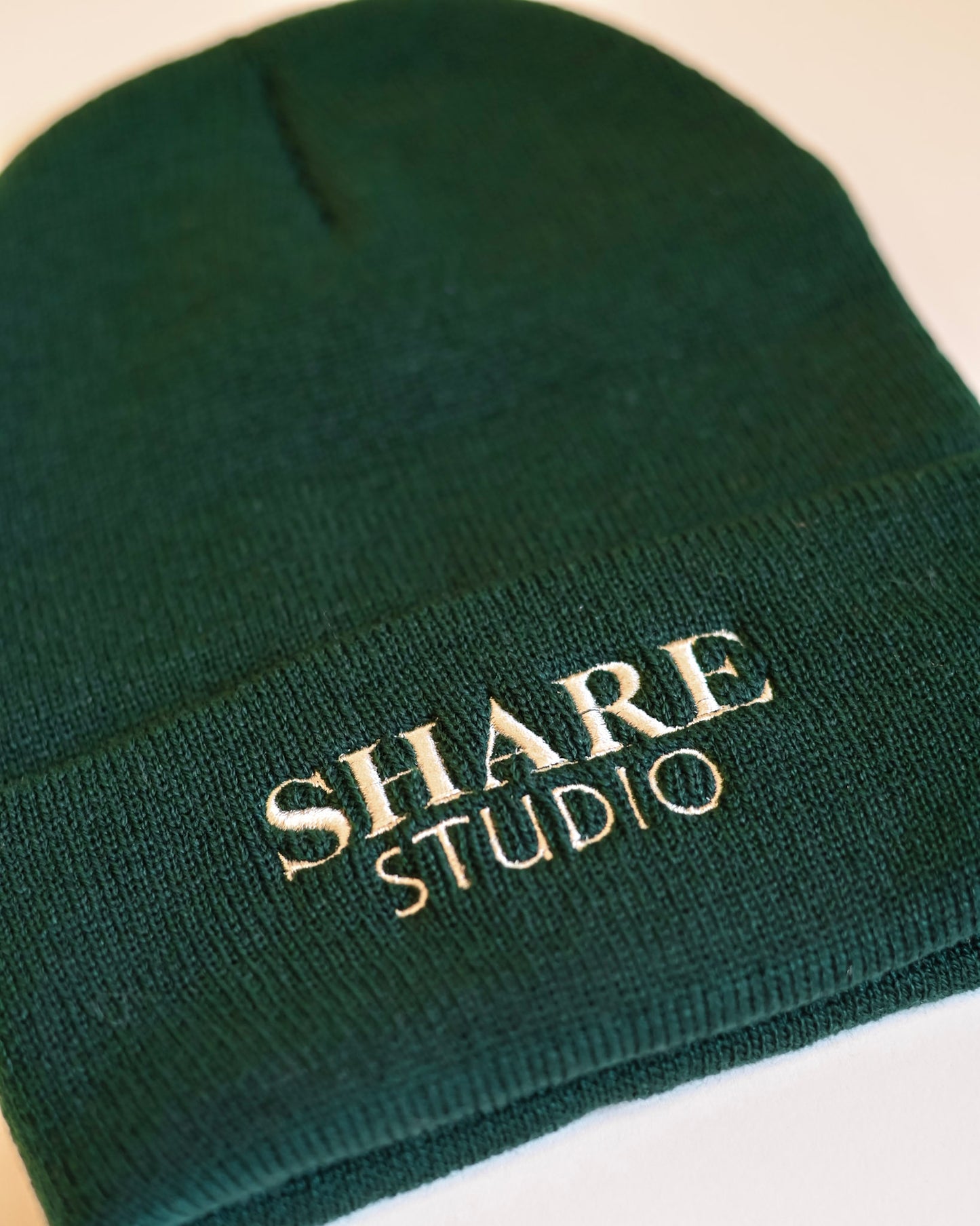 Share Studio Fold Over Embroidered Beanie