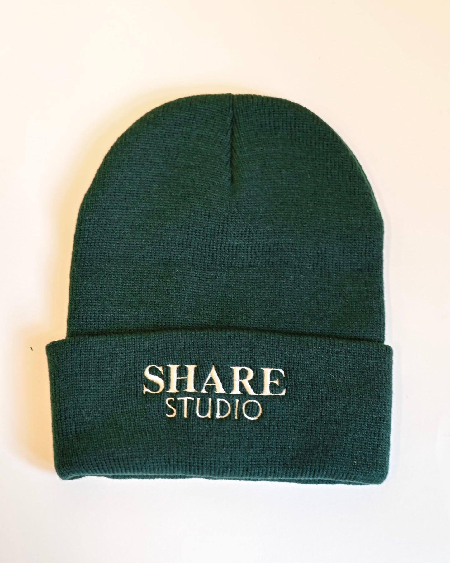 Share Studio Fold Over Embroidered Beanie